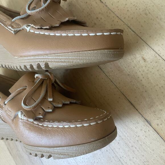 Eastland Womens Wedge Loafers Tan Size 7.5 NWOB Made In U.S.A Leather - Picture 6 of 12